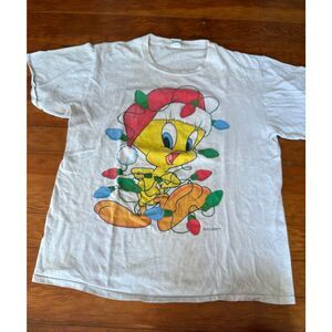 Vintage 90’s Looney Tunes Tweety Bird Mirror T-Shirt